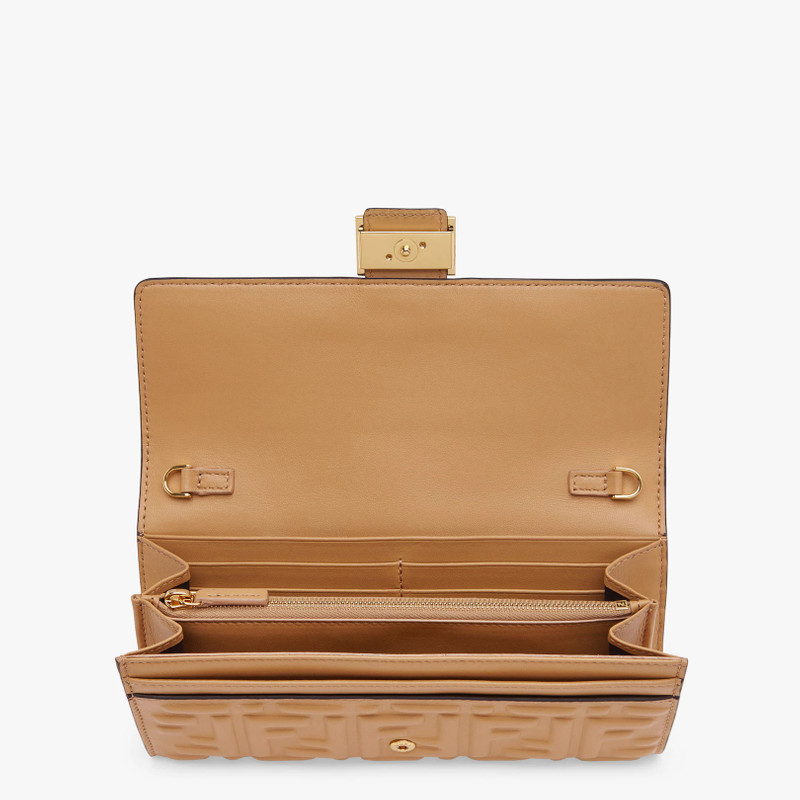 Beige nappa leather wallet 4