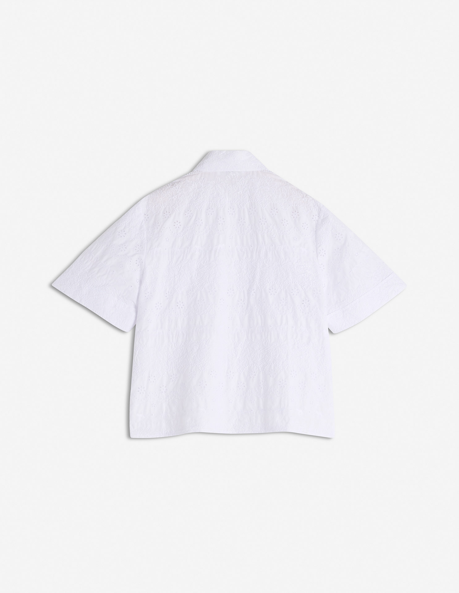 BRODERIE ANGLAISE BOXY SHORT SLEEVE SHIRT - 6