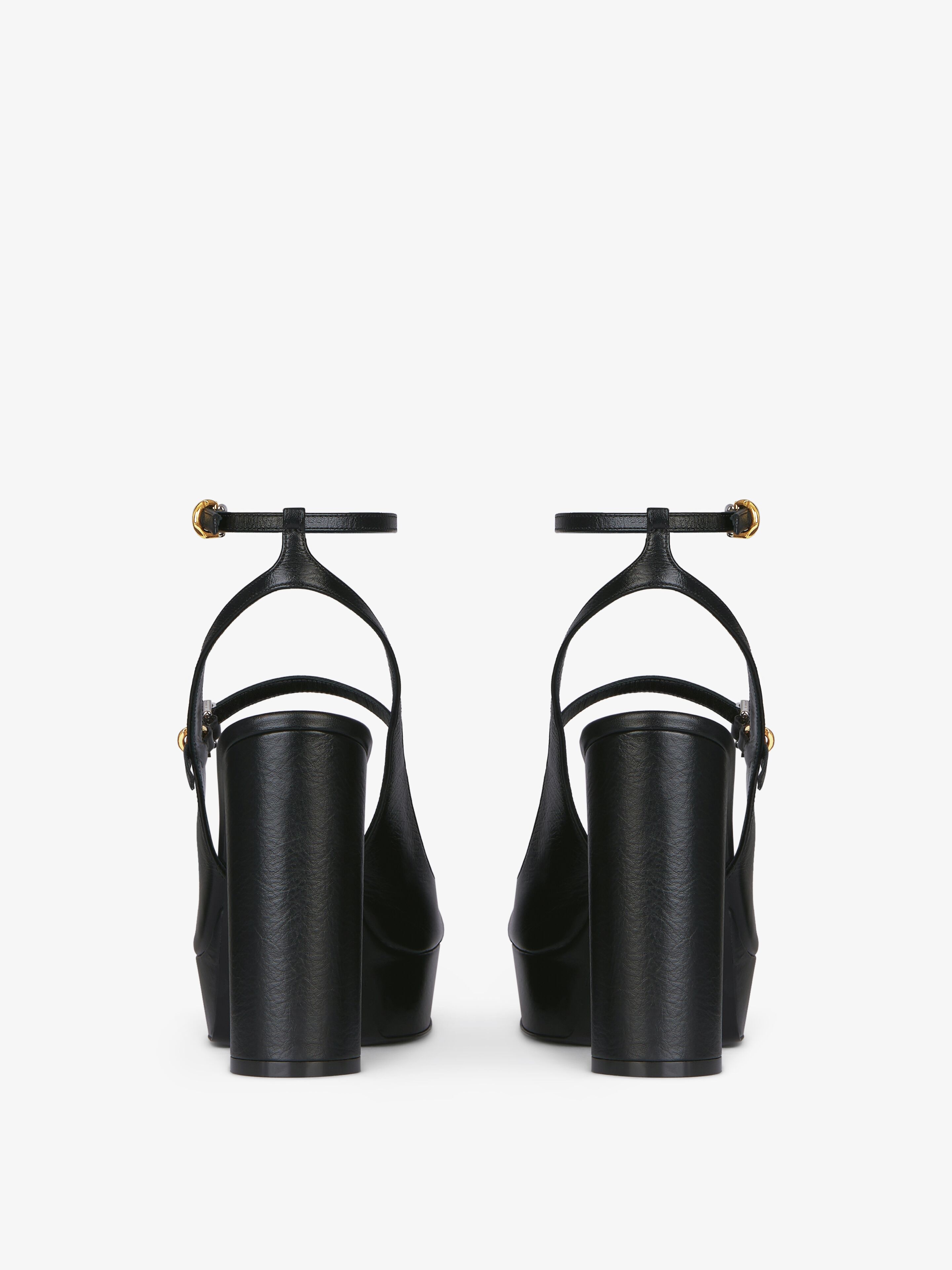 VOYOU PLATFORM SANDALS IN LEATHER - 7