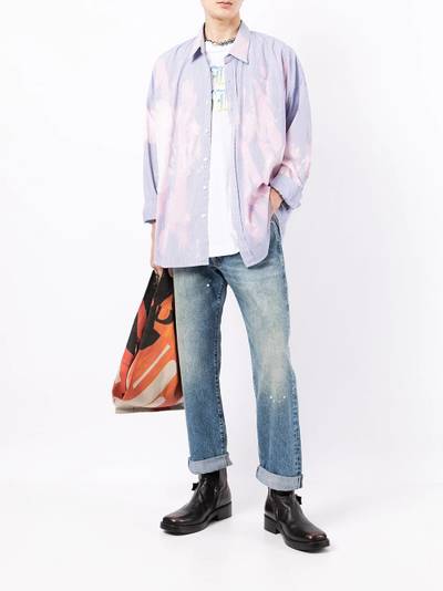 R13 bleached-effect cotton shirt outlook