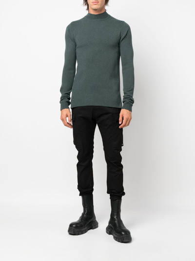 Rick Owens ribbed-knit mock neck jumper outlook