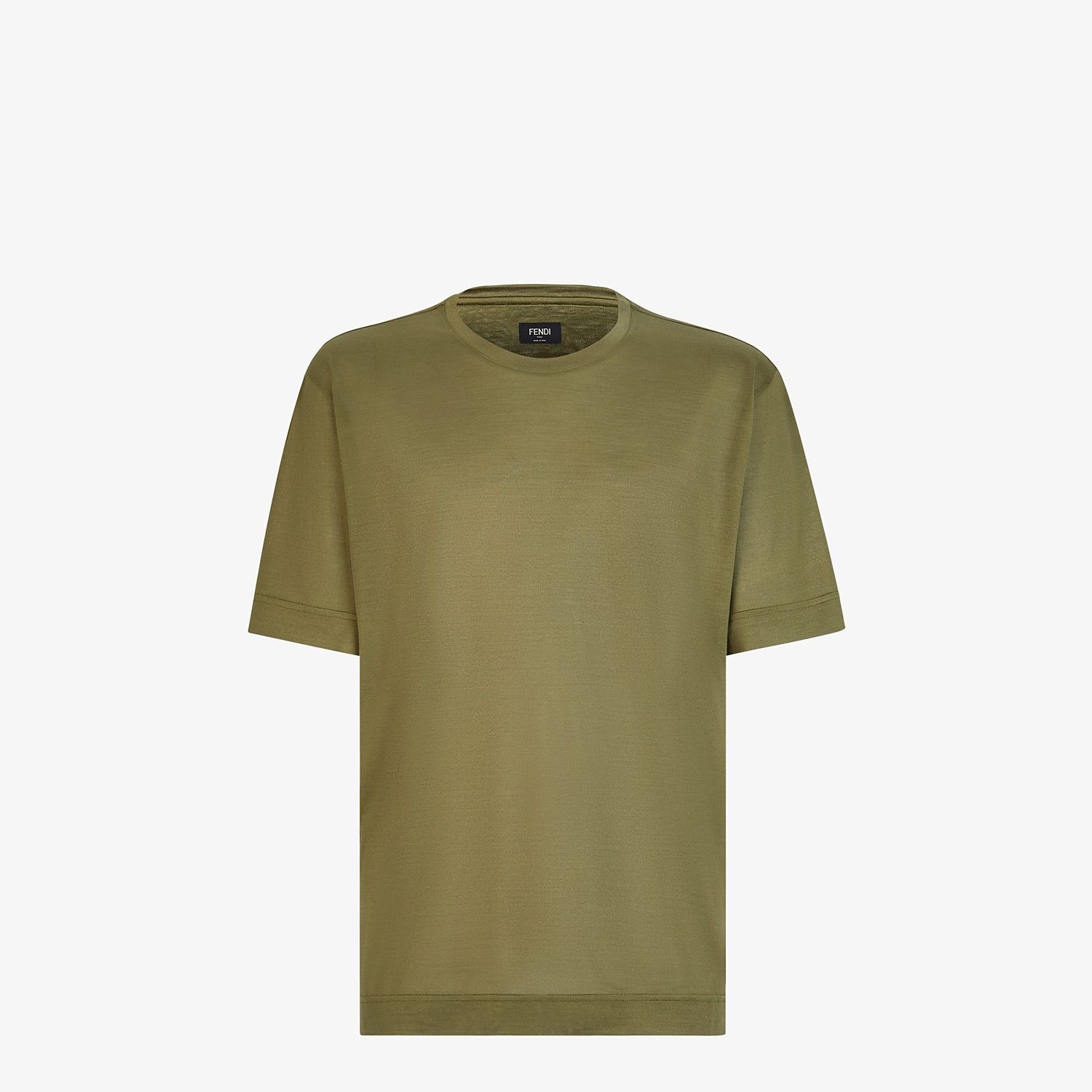 Green silk T-shirt - 1