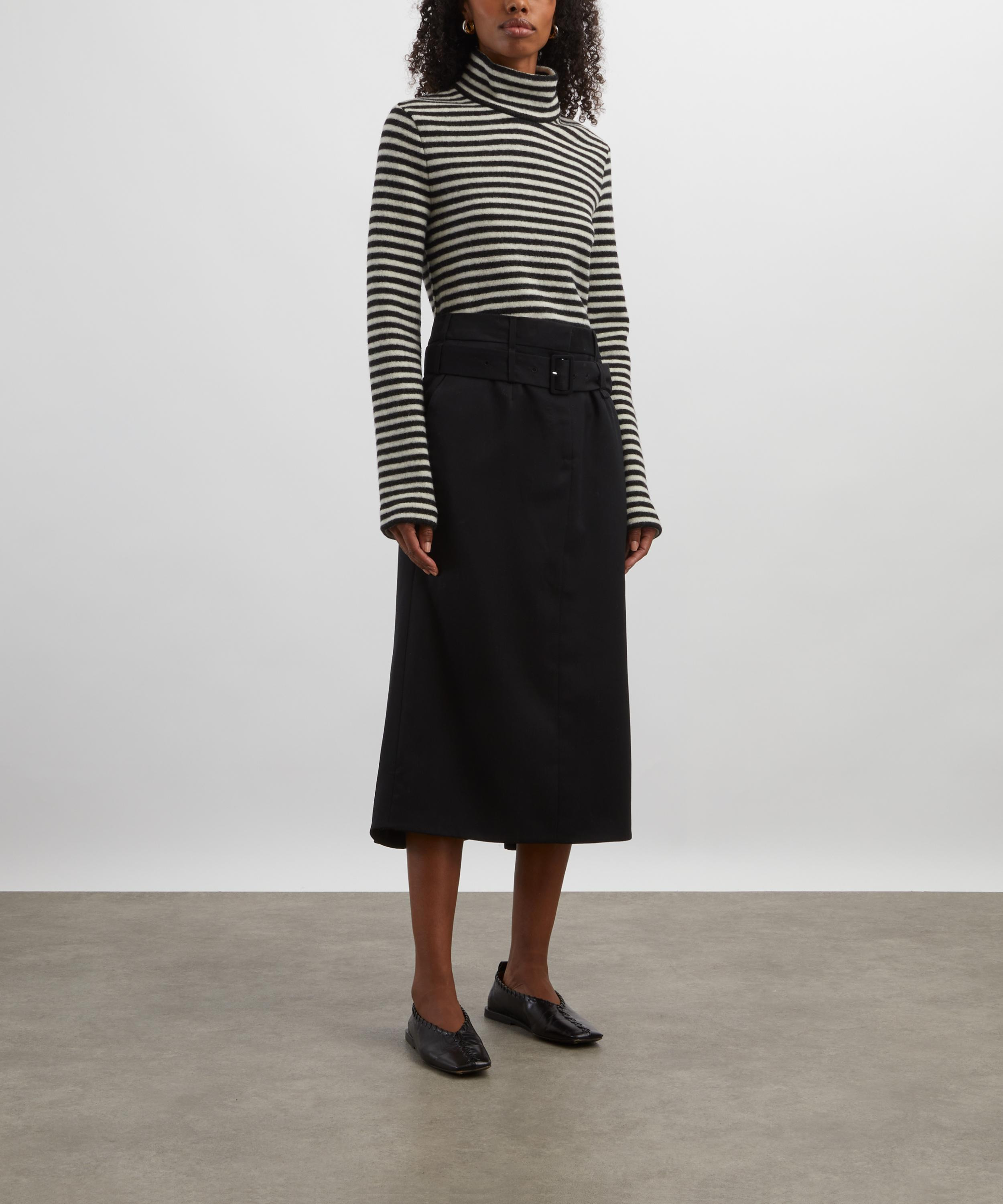 Logo Striped Turtleneck Jumper - 2