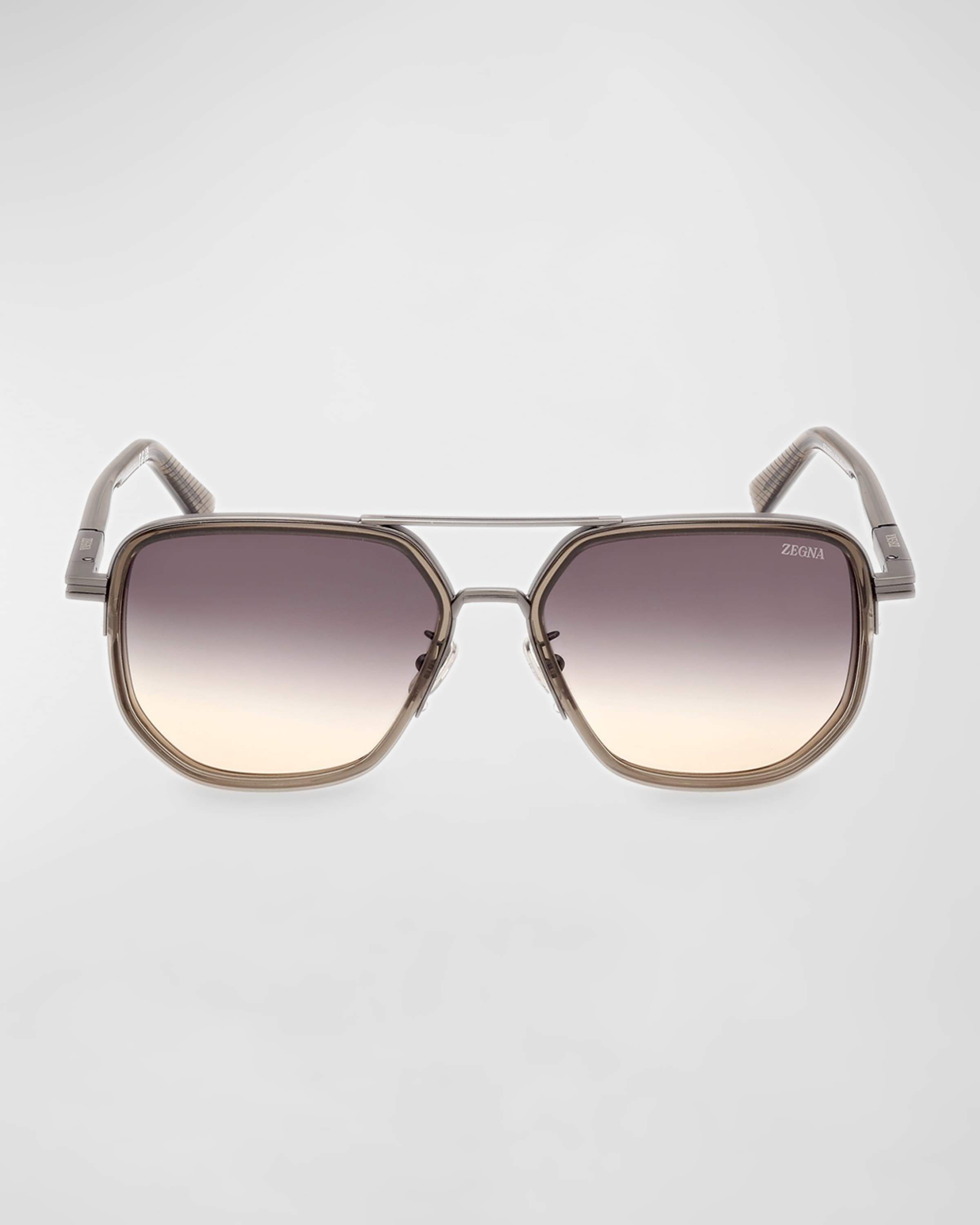 Men's Metal Square Sunglasses - 4
