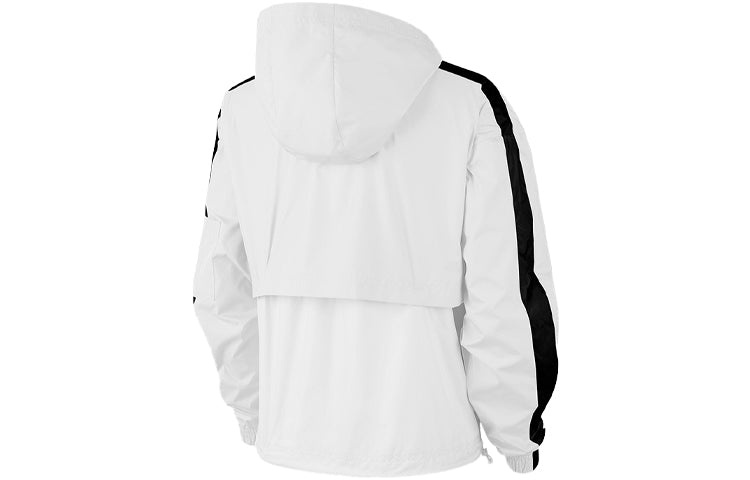 (WMNS) Nike Sportswear Sun Protection Hooded Jacket White CJ7345-100 - 2