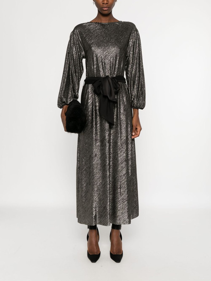 forte_forte houndstooth-pattern maxi dress outlook