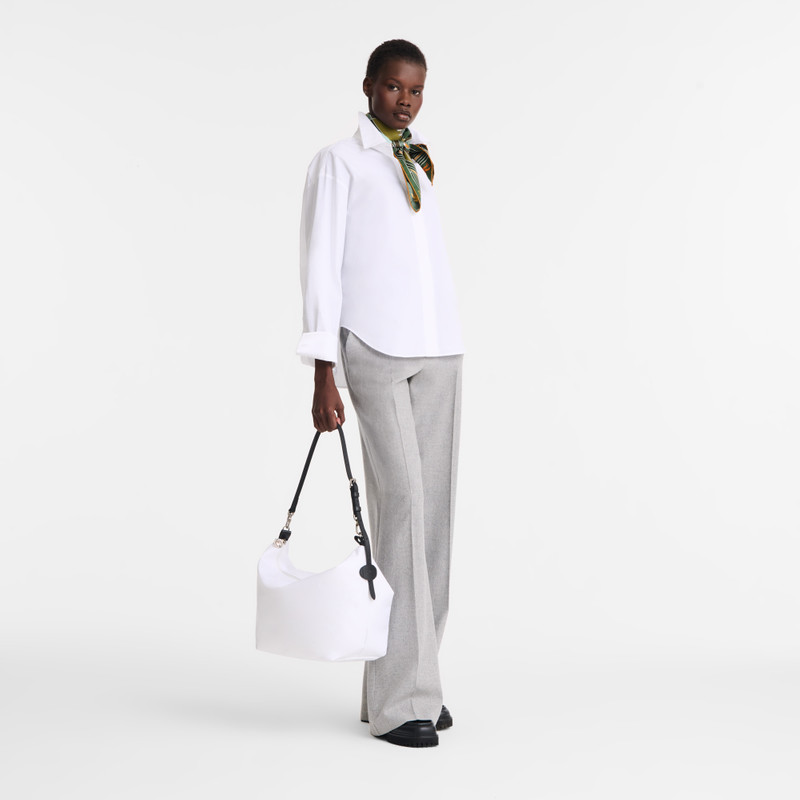 Longchamp Le Slouchy M Hobo bag White - Canvas outlook