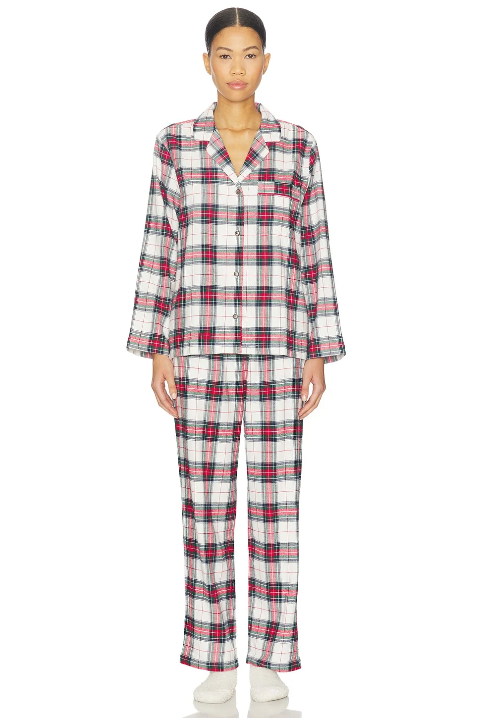 Flannel Long Pj Set - 1