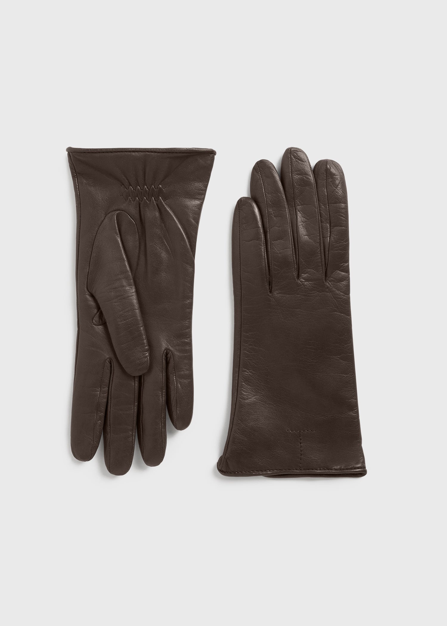Leather gloves brown - 3