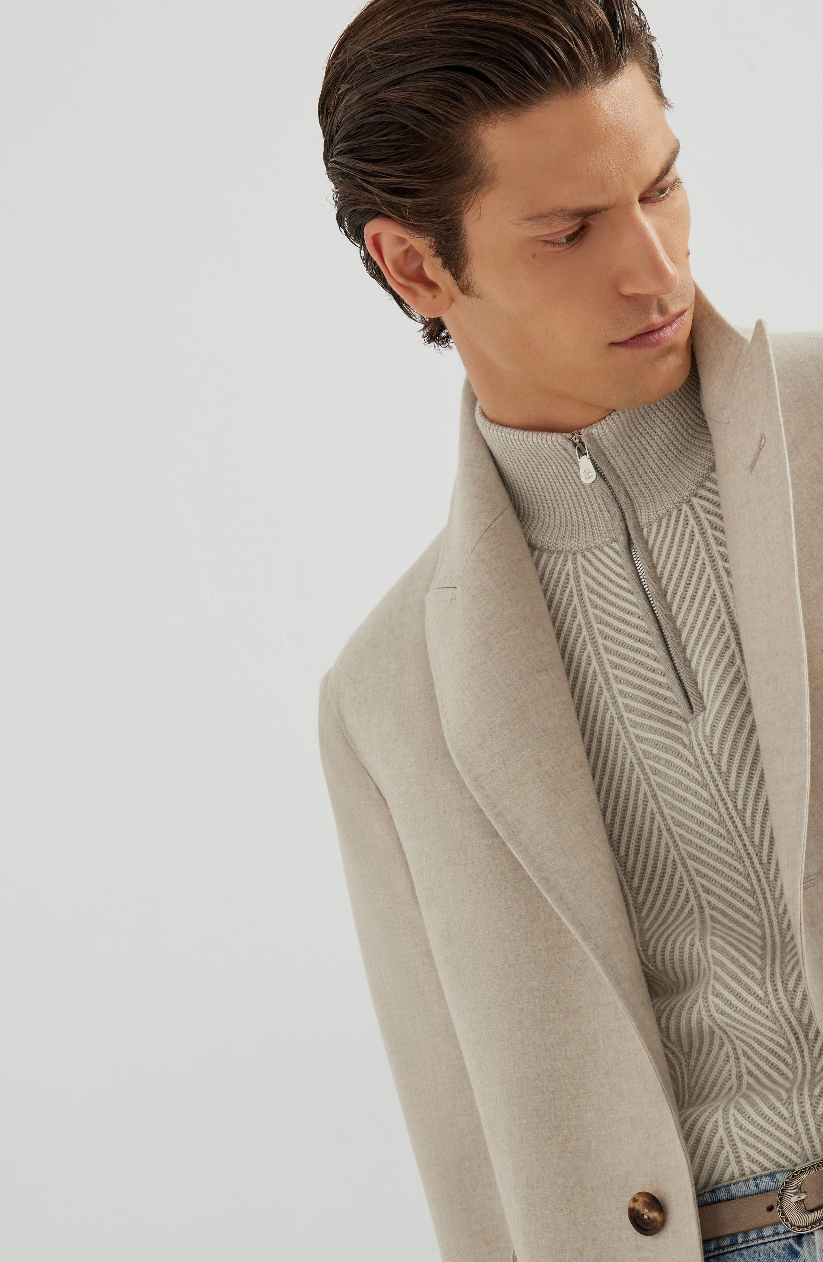 Brunello Cucinelli Cashmere coat in Sand at Nordstrom - 4