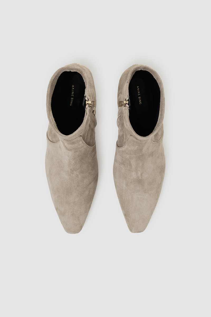 ANINE BING Freya Flat Boots - Sand Suede outlook
