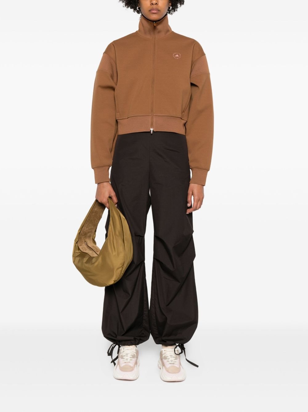 zip-front panelled sweatshirt - 2