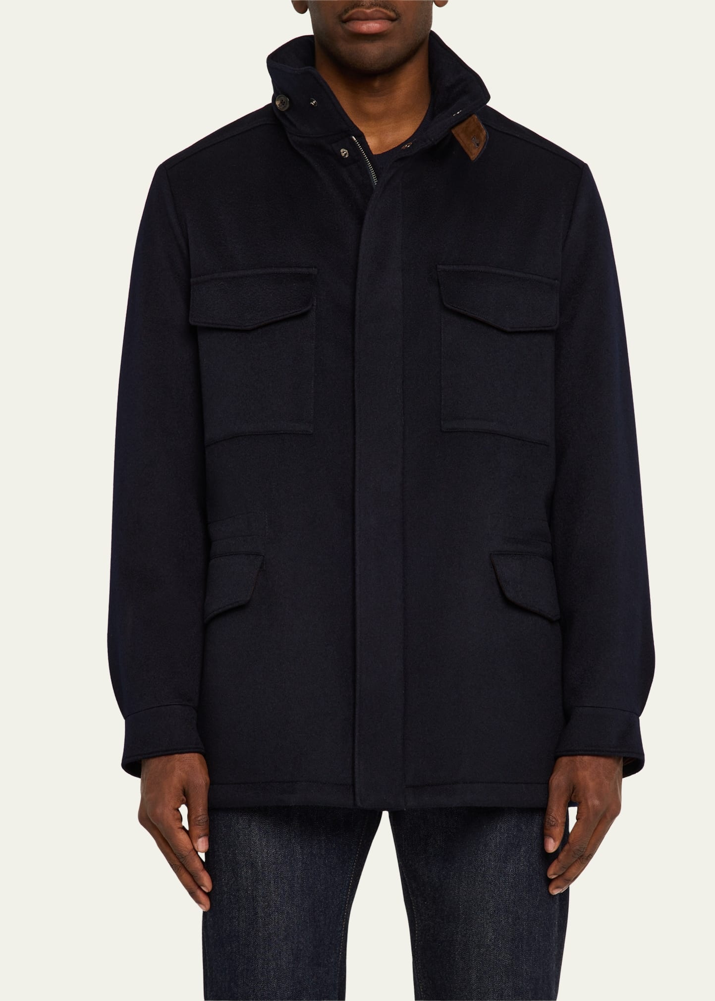 Men's Traveller Cashmere Full-Zip Field Jacket - 4