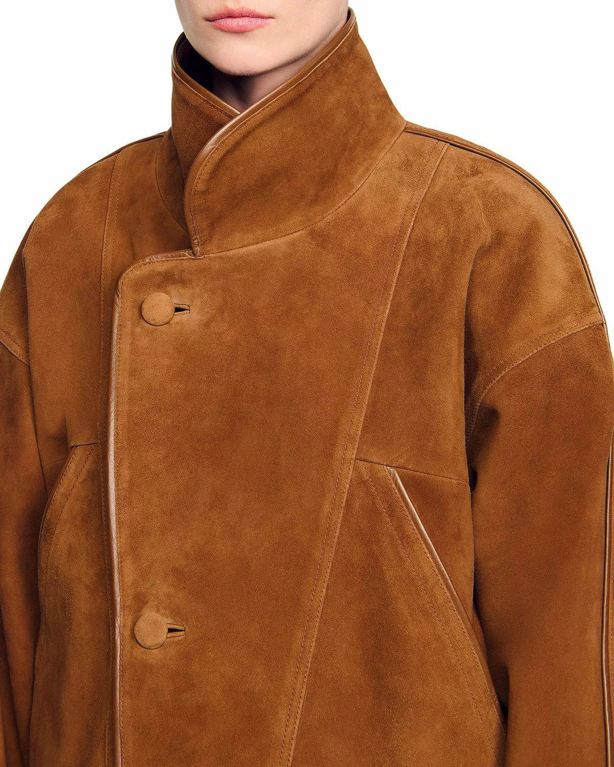 Oversized Suede Jacket - 4