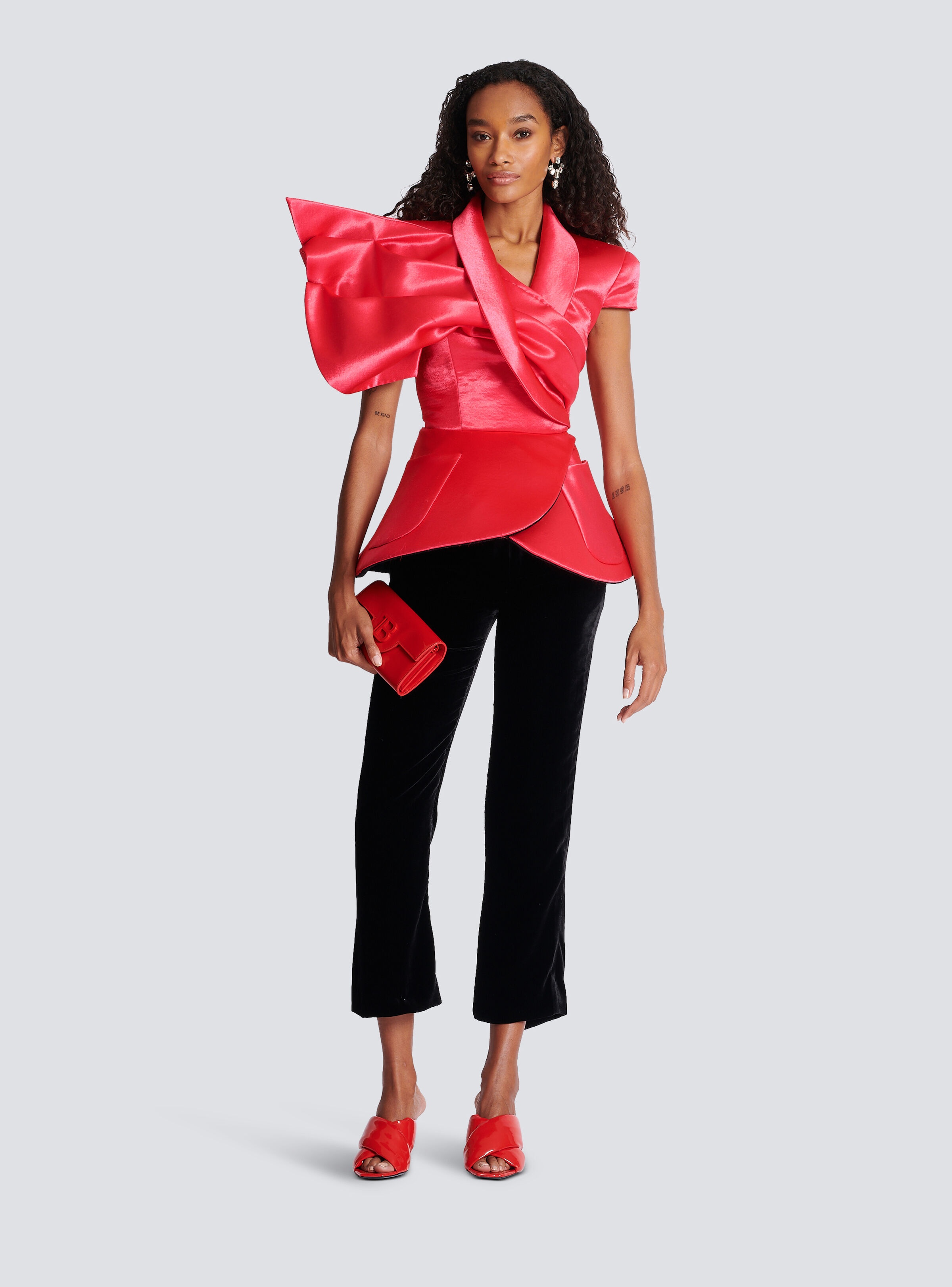 Draped peplum top - 2