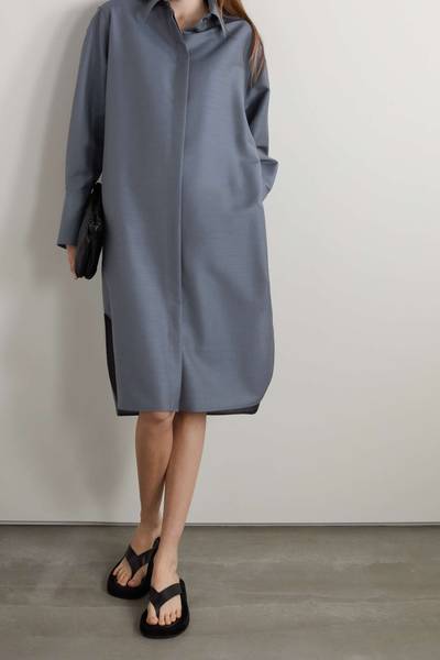 The Row Georgie wool and mohair-blend shirt dress outlook