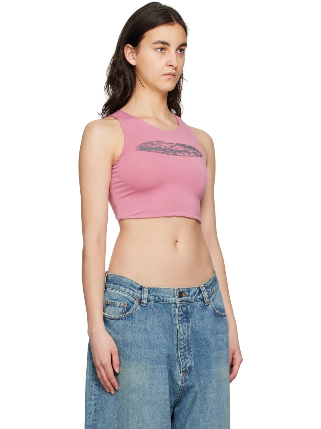 SSENSE Exclusive Pink Thermal Tank Top - 2