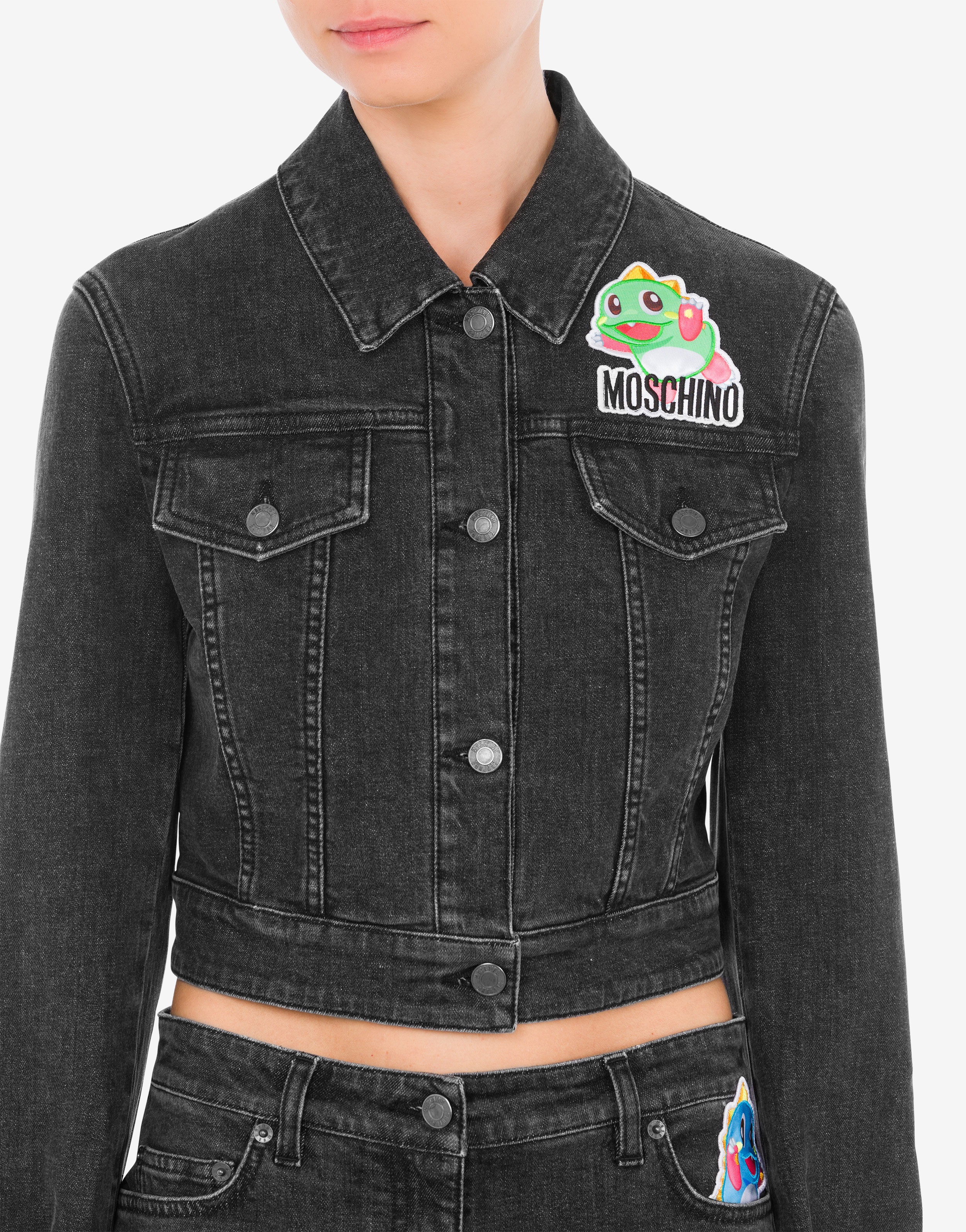 BUBBLE BOOBLE BLACK DENIM JACKET - 4