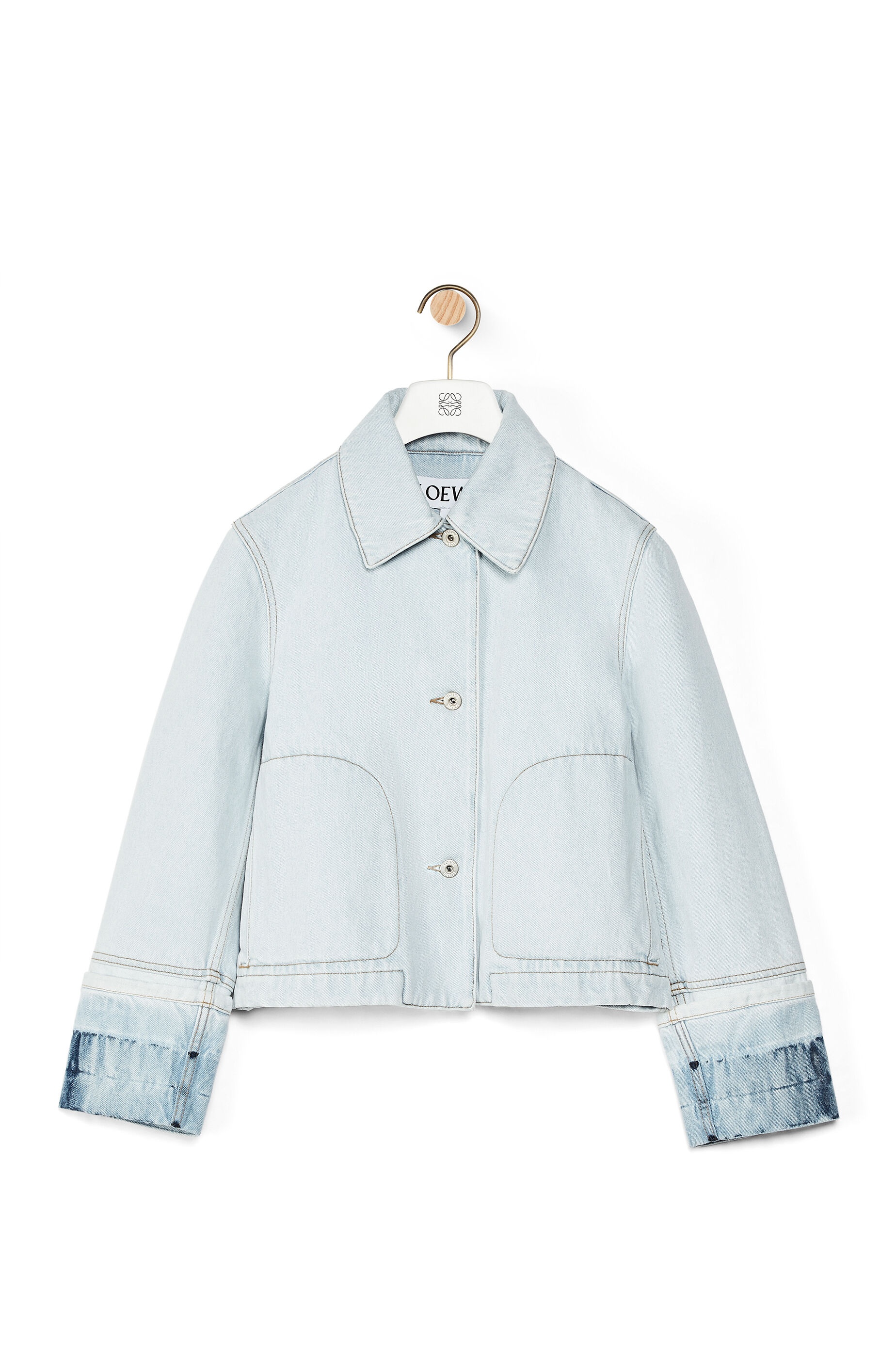 Button jacket in denim - 1