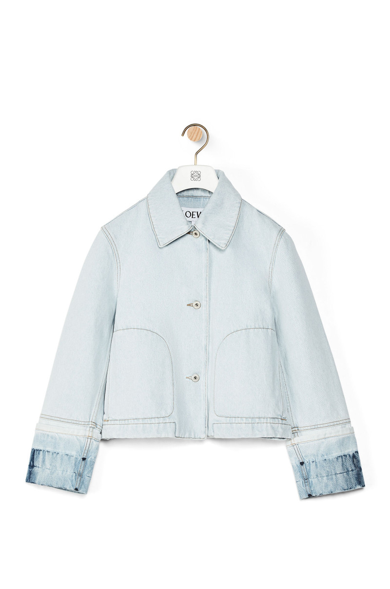 Button jacket in denim - 1