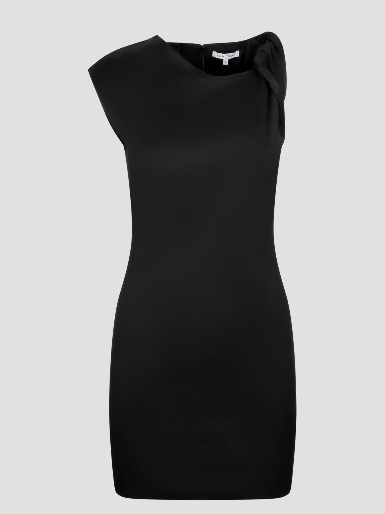 Asymmetric shoulder mini dress - 1