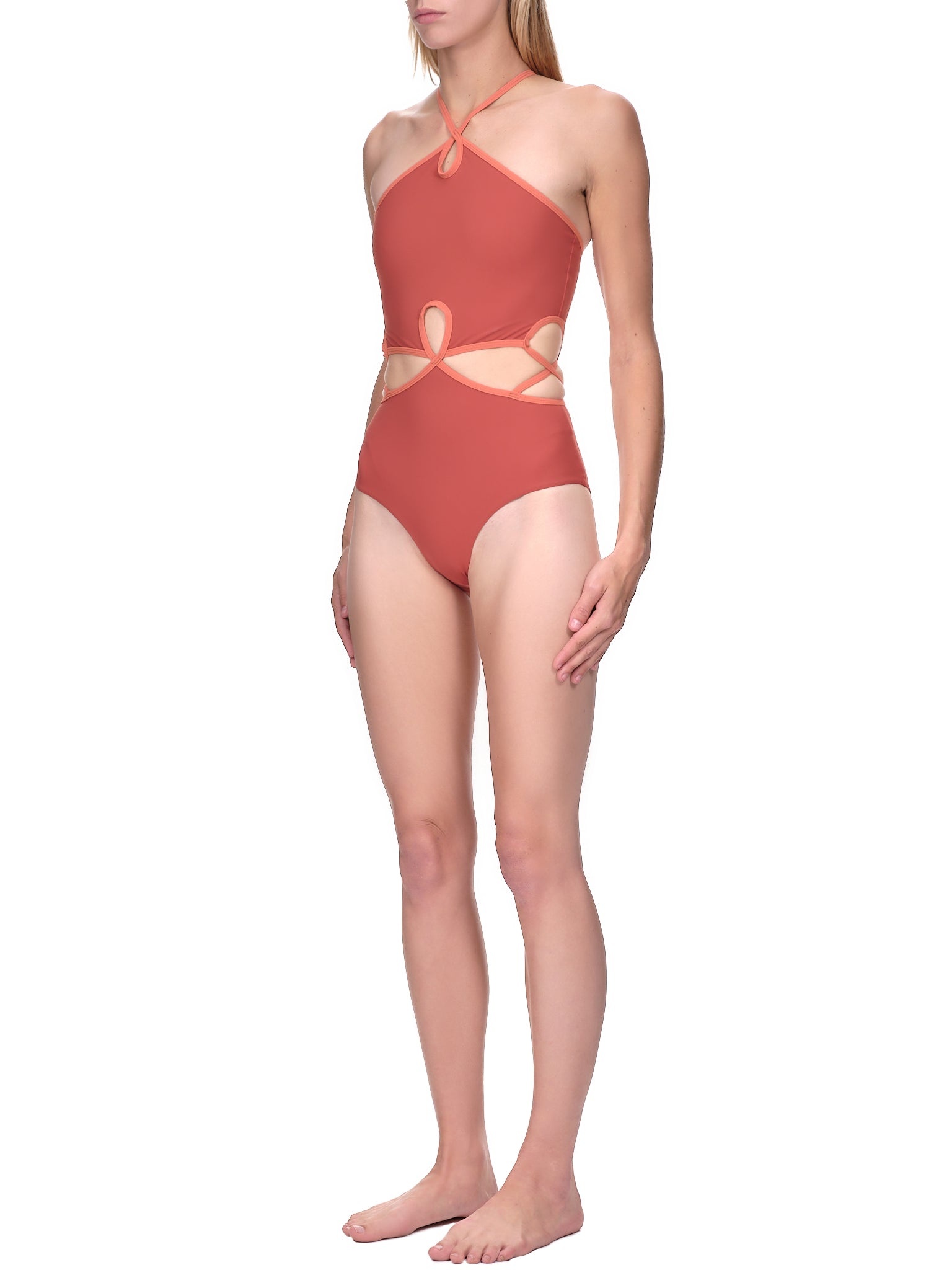 Looped Halter Swimsuit - 2