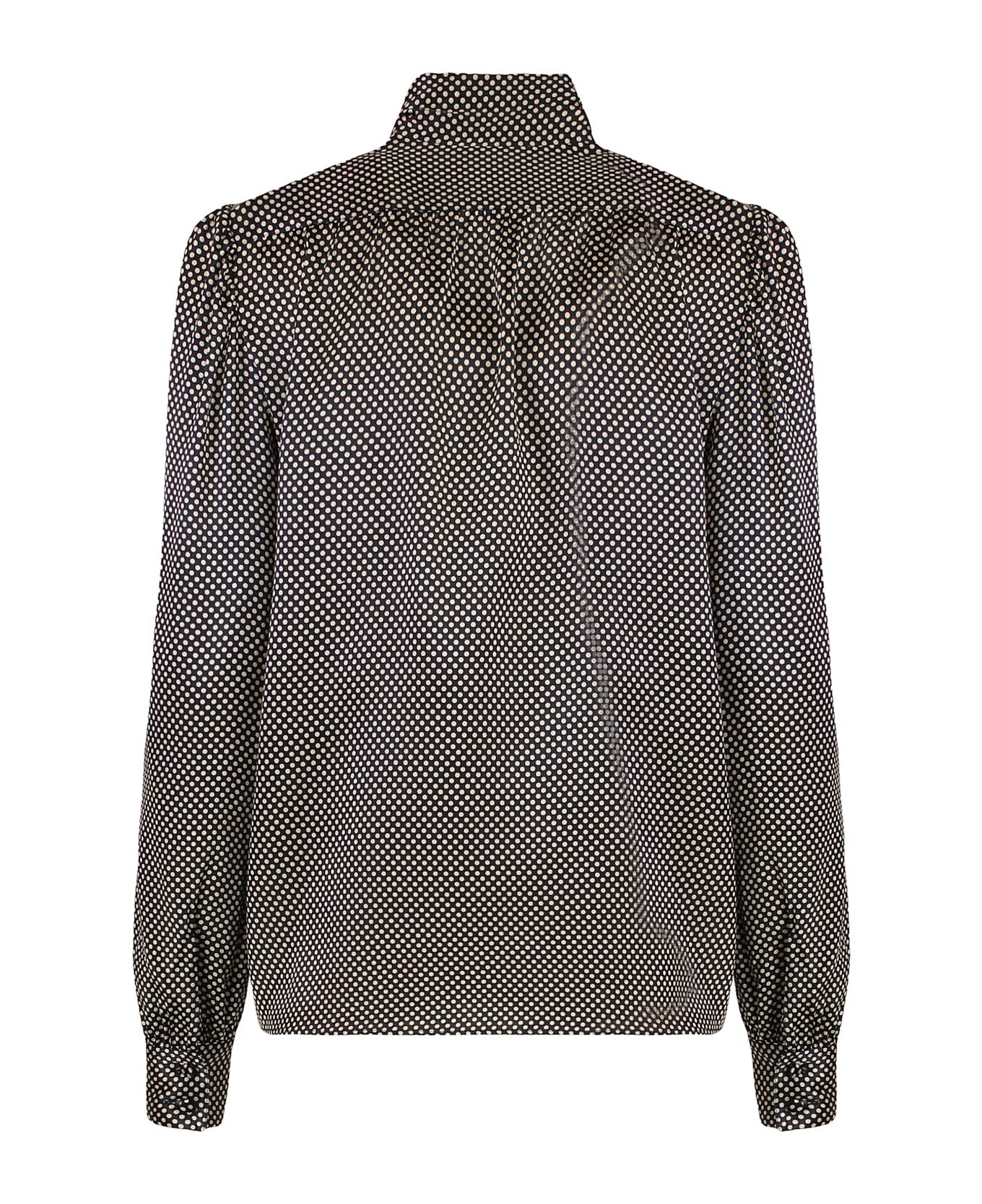Polka-dot Silk Blouse - 2