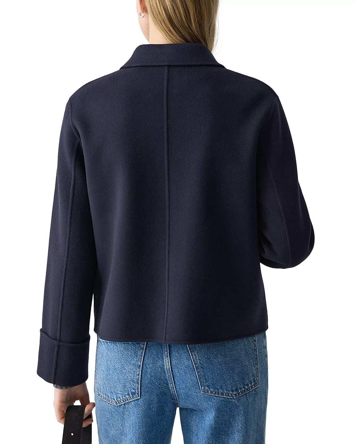 Wool & Cashmere Boxy Cuffed Jacket - 3