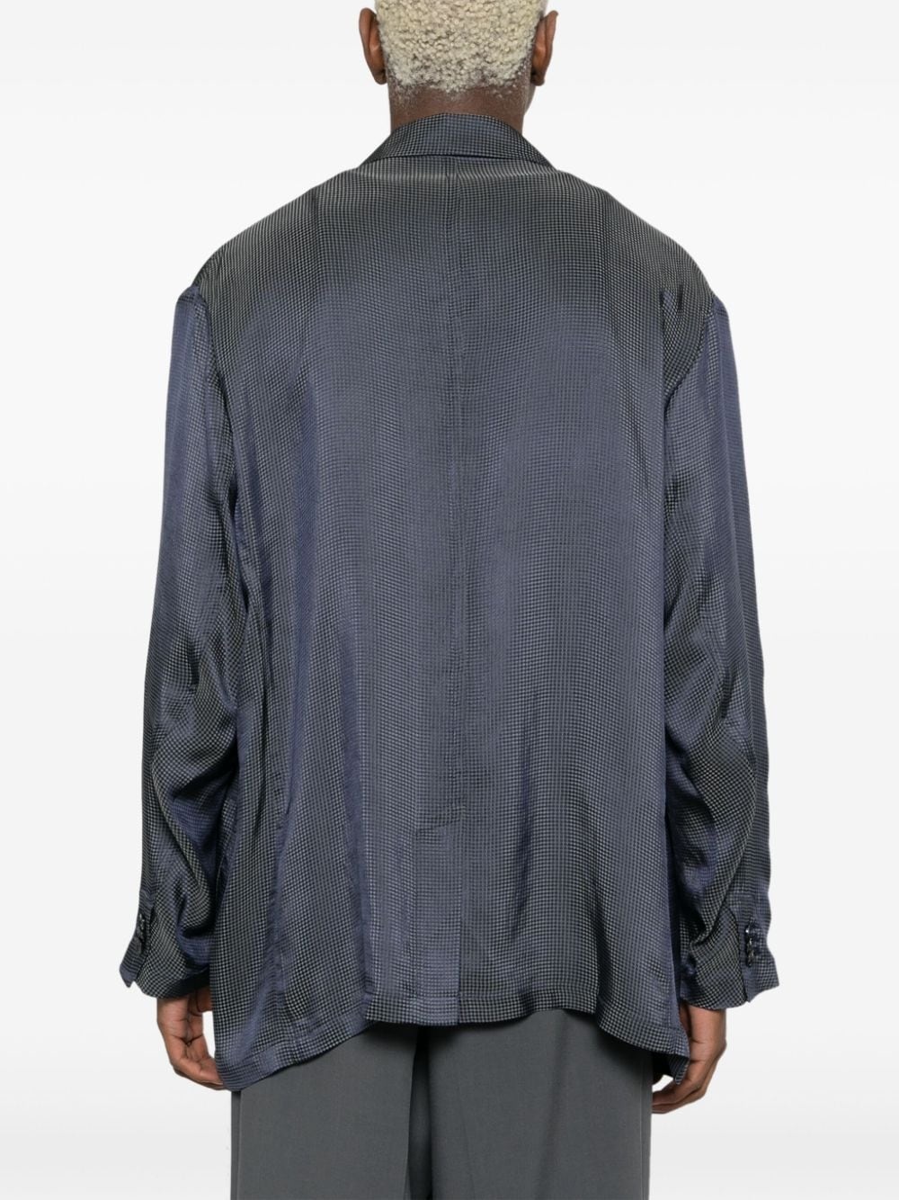patterned-jacquard shirt jacket - 4