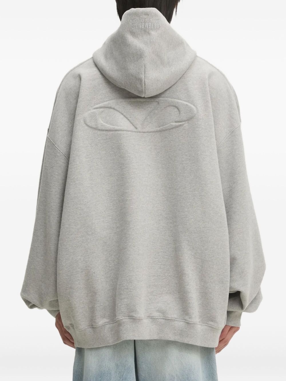logo-embossed hoodie - 3
