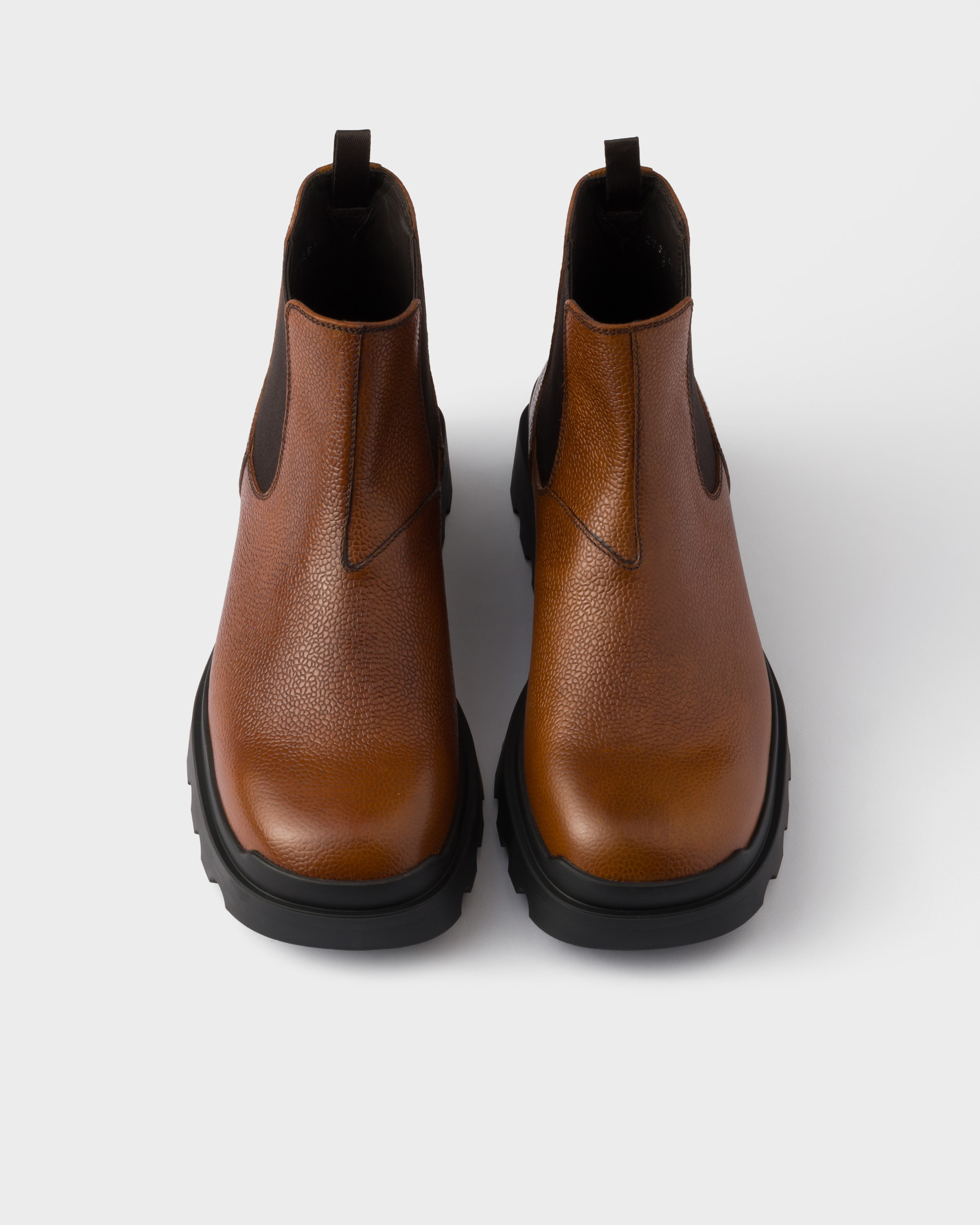 Stamped leather Chelsea boots - 3