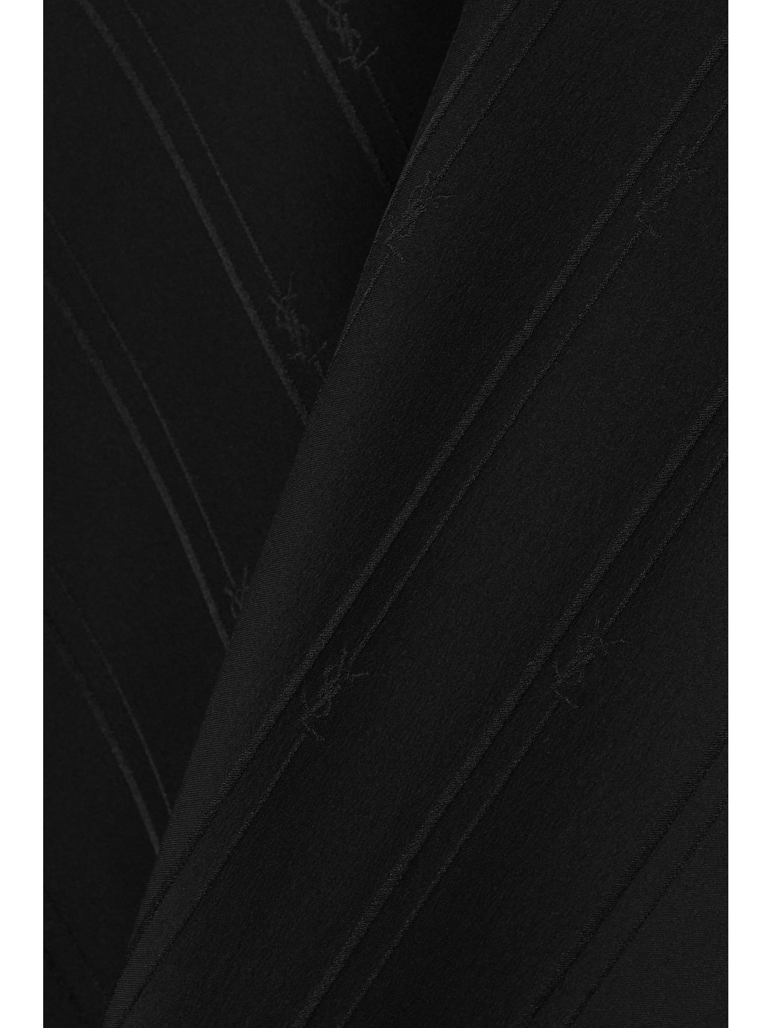 Striped silk-georgette shirt Black - 5