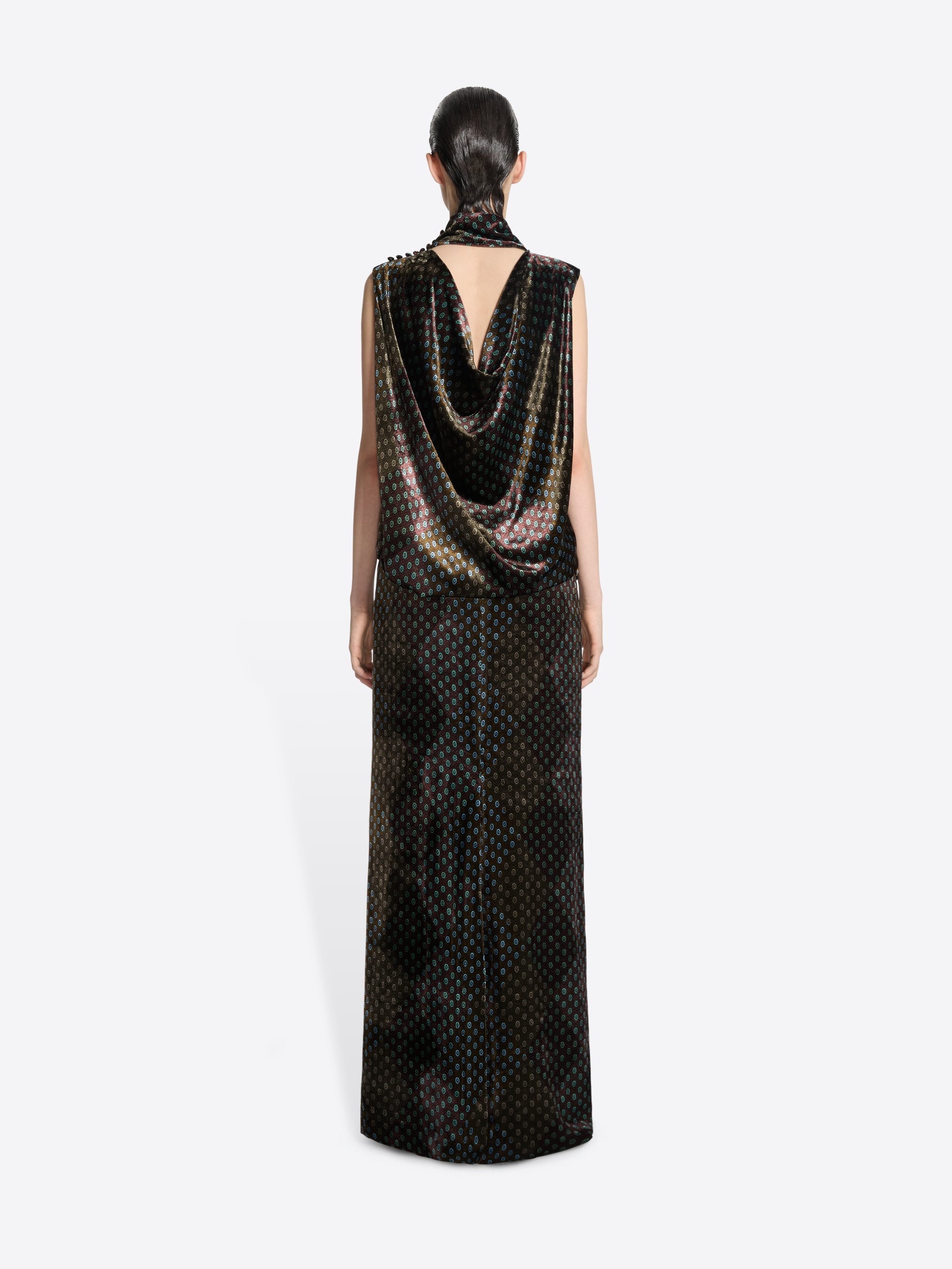 PRINTED EVENING DRESS - 4
