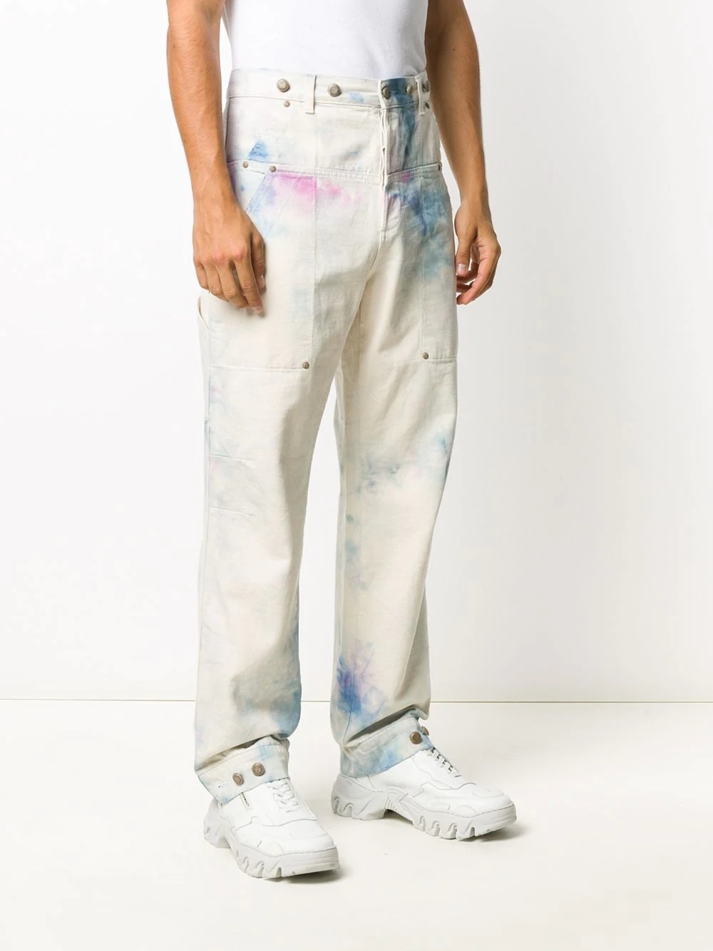 tie-dye print jeans - 3