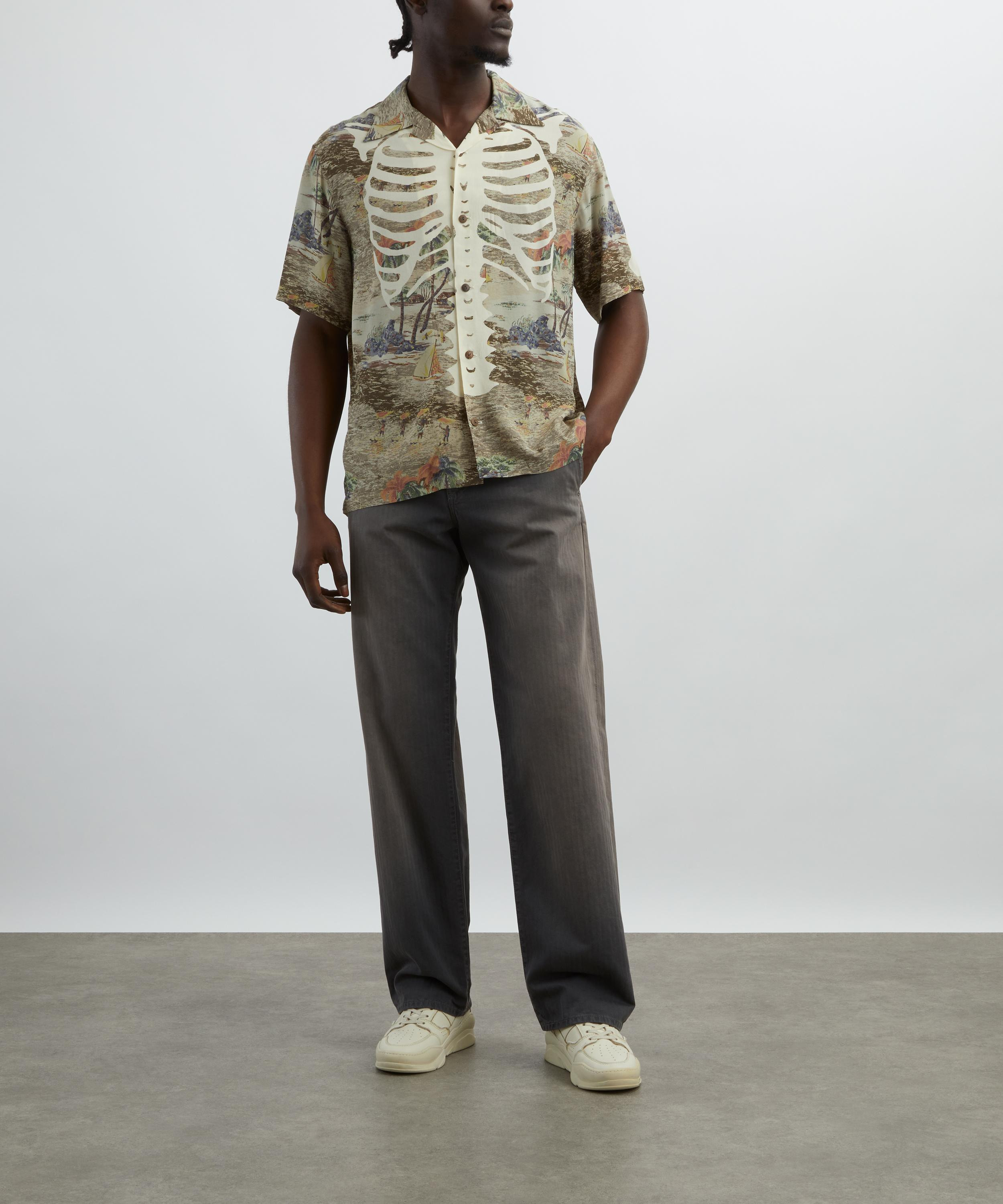 Rayon KAMEKAMEHA BONE Aloha Shirt - 2