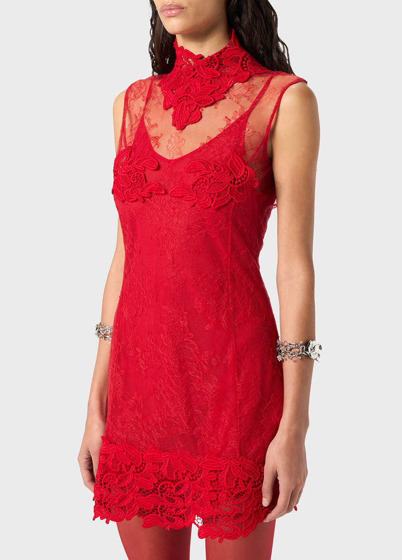 CHANTILLY LACE DRESS WITH MACRAME 4