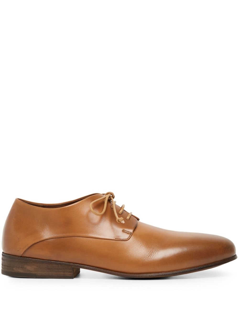 almond-toe leather derby shoes - 1