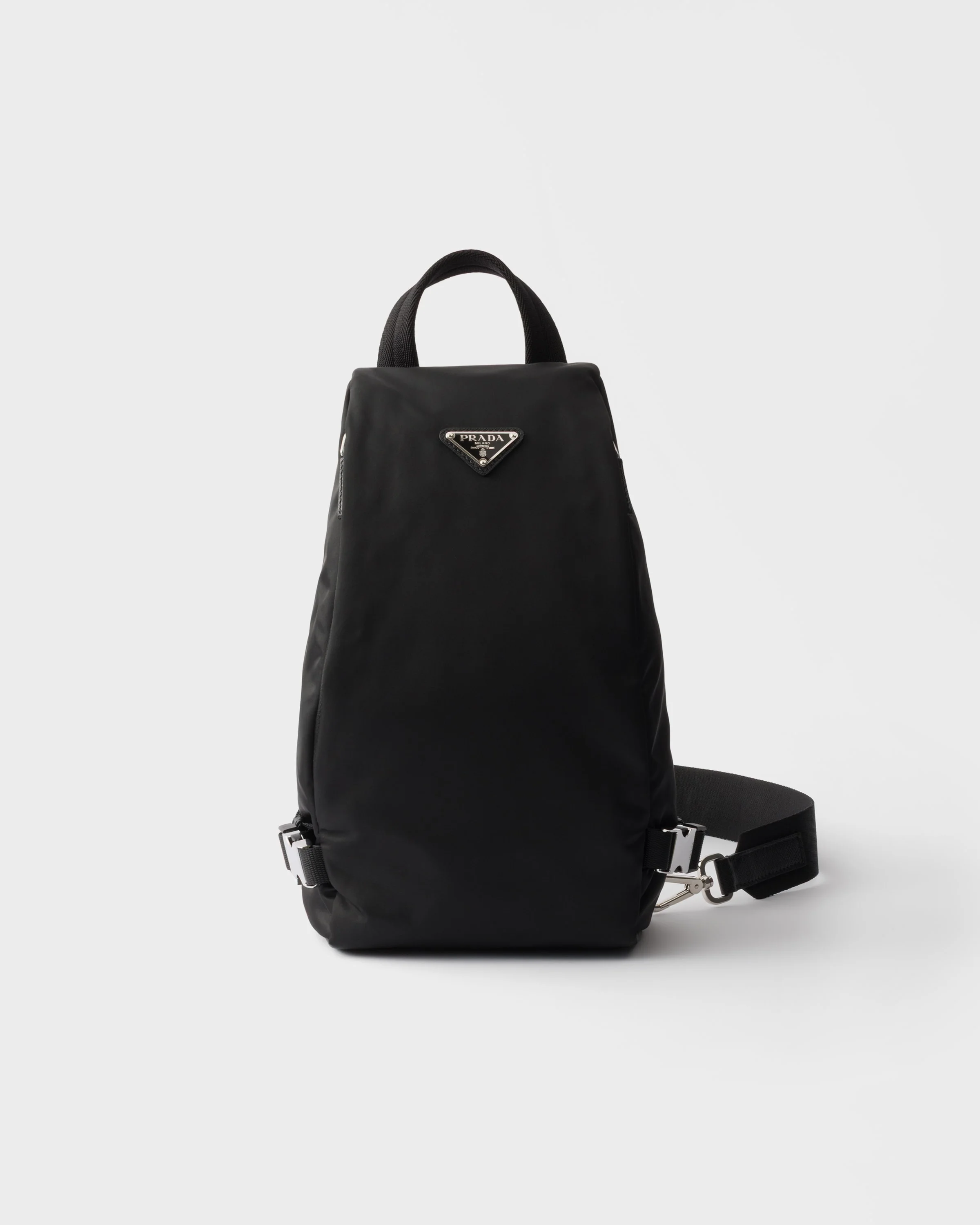 Re-Nylon and Saffiano leather backpack - 1