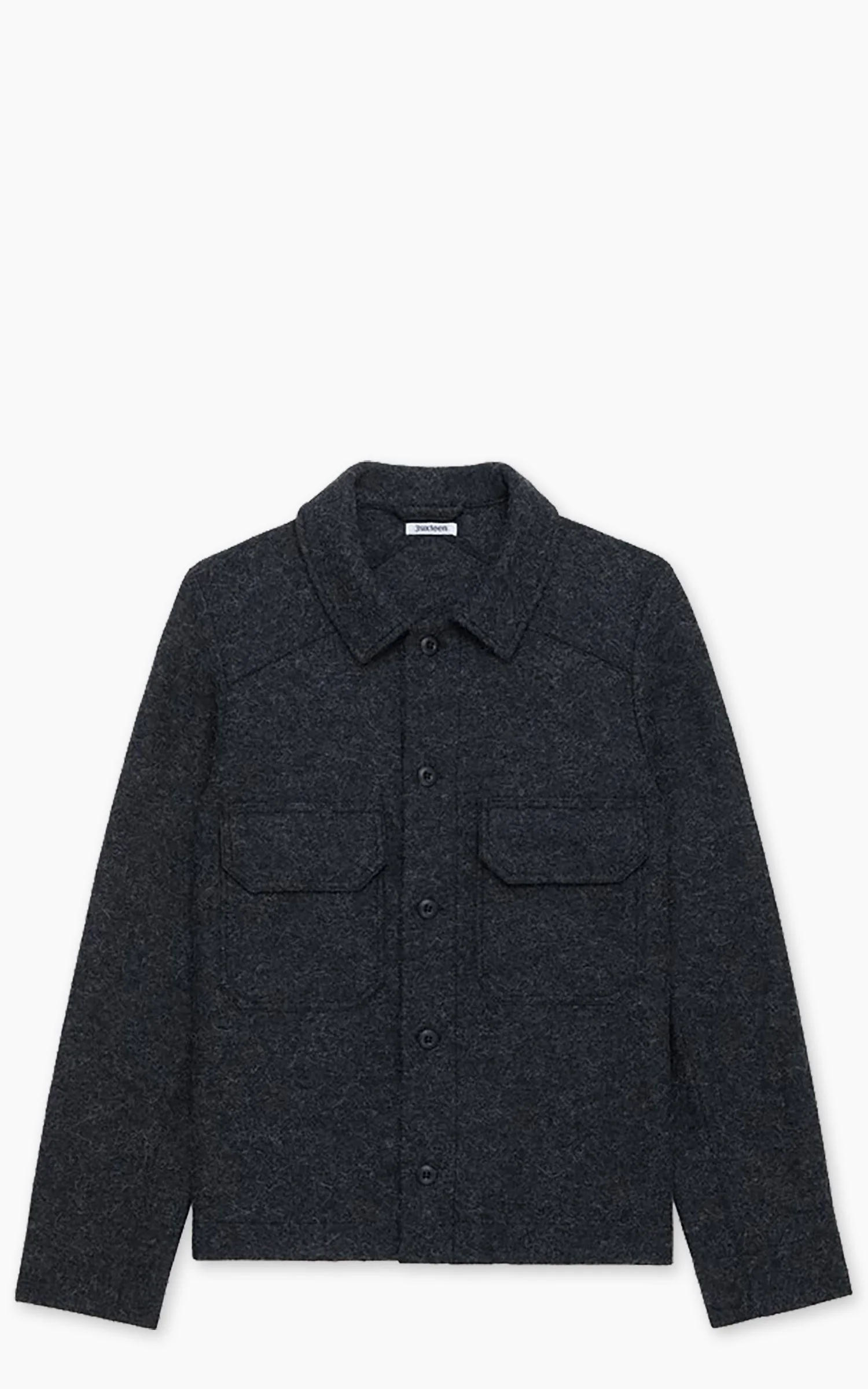 3SIXTEEN OFFICER SHIRT FELTED WOOL CHARCOAL - 1