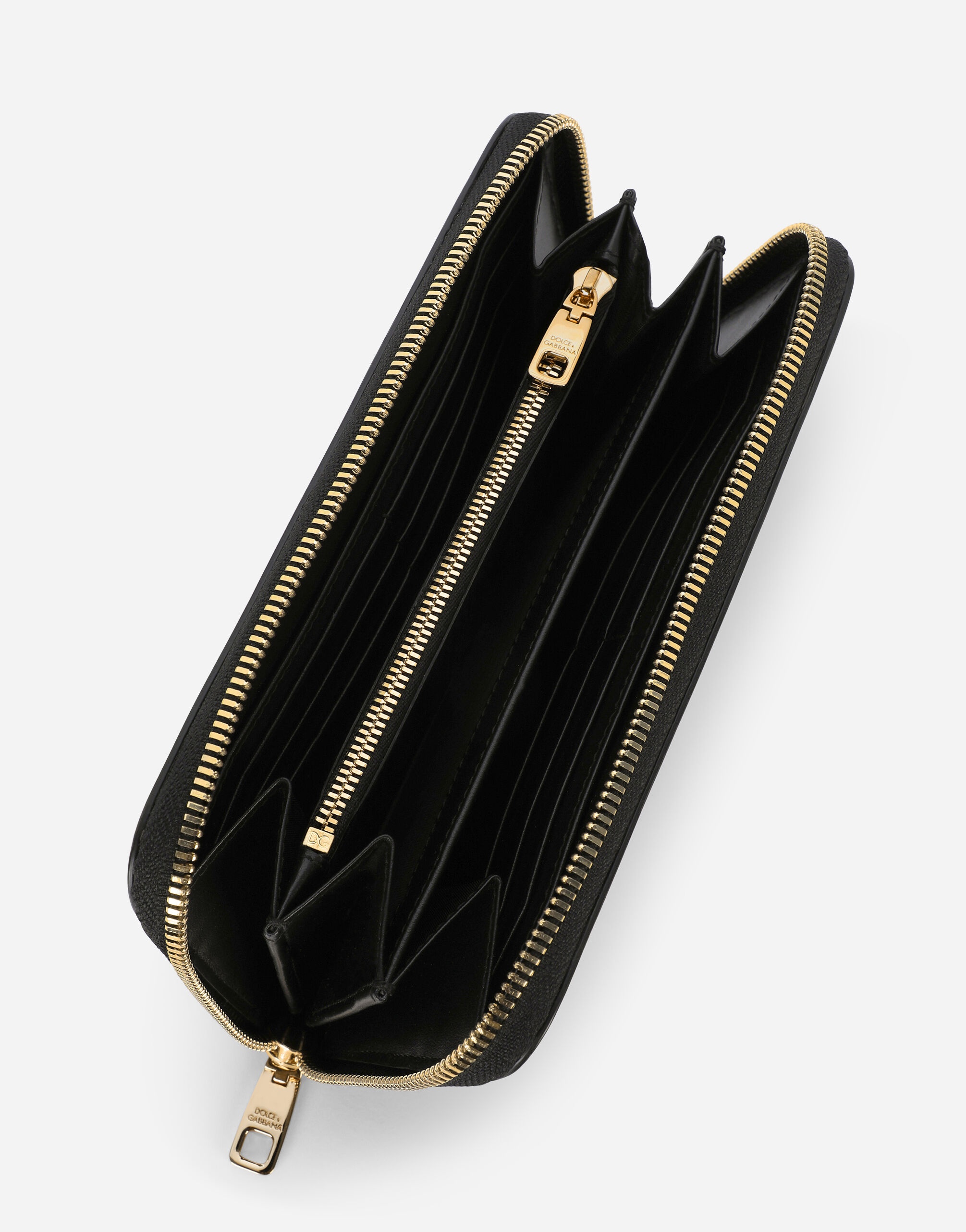 Calfskin zip-around DG Logo wallet - 5
