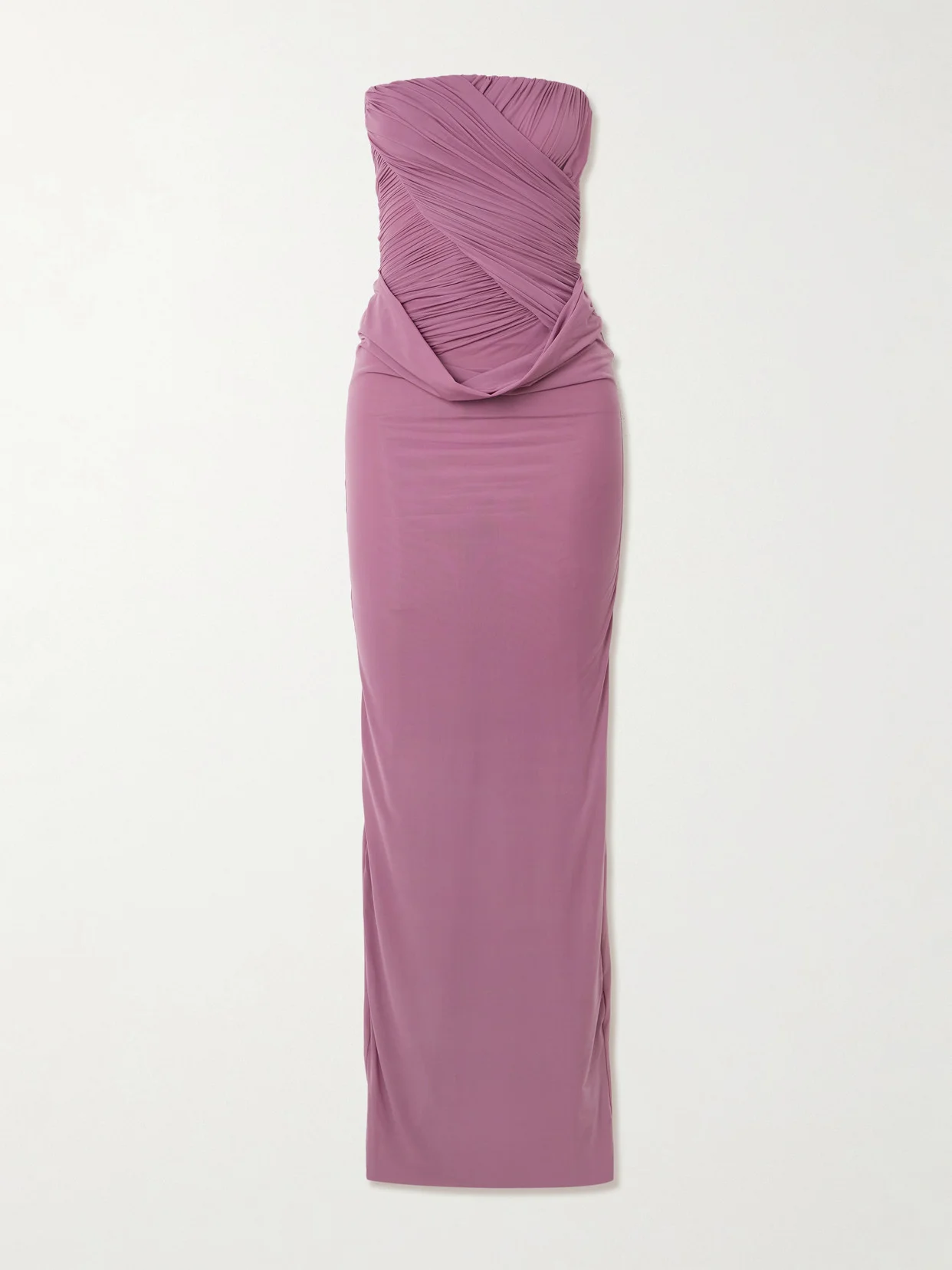 Gorgonia Strapless Draped Stretch-jersey Maxi Dress - 1