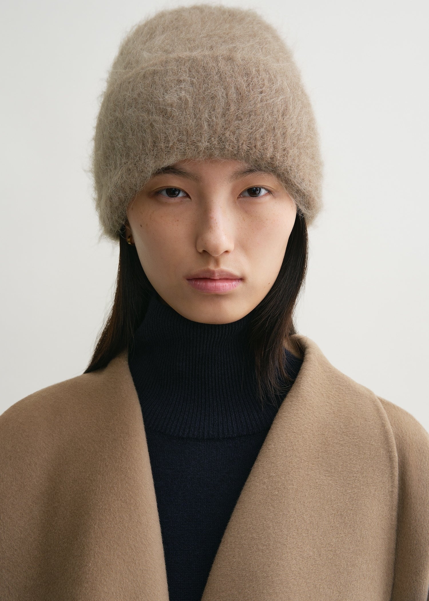Alpaca knit beanie truffle melange - 3