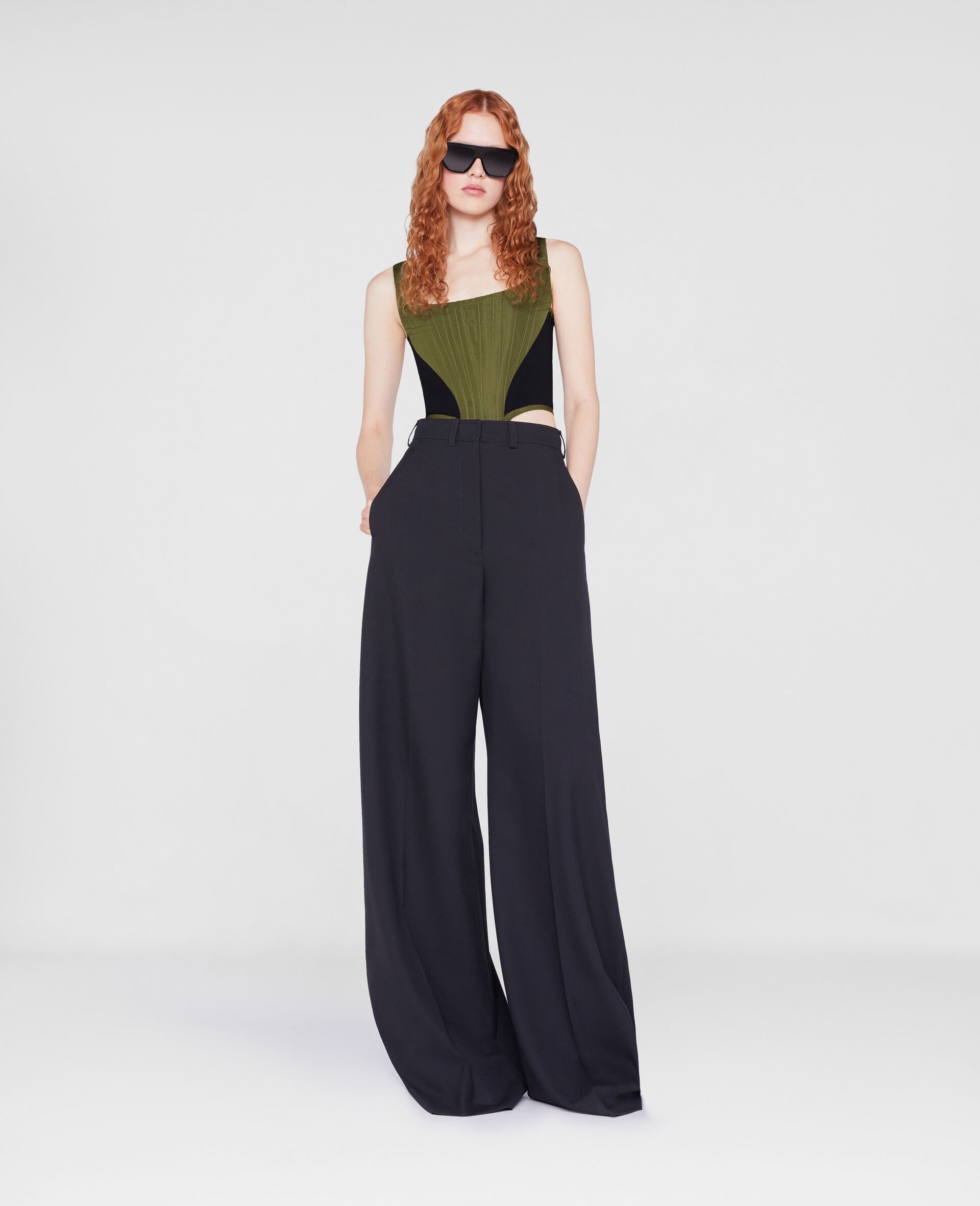 Wide Leg Wool Pants - 2