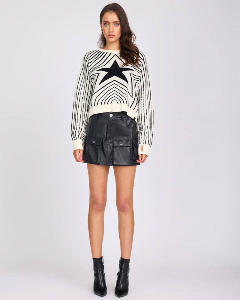 Star Gazing Knitted Sweater - Mono Print 4