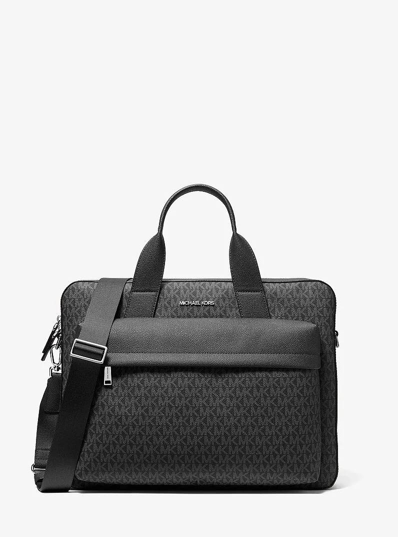 Pacey Medium Signature Logo Pocket Briefcase - 1