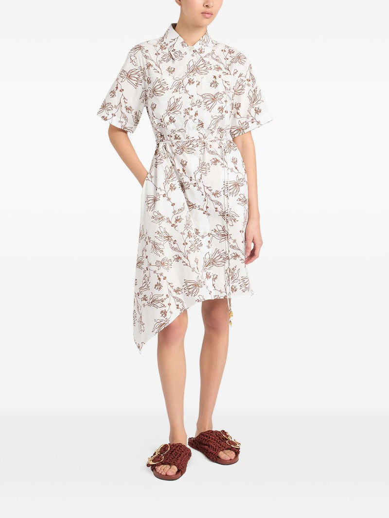 Ports 1961 asymmetric floral midi dress outlook