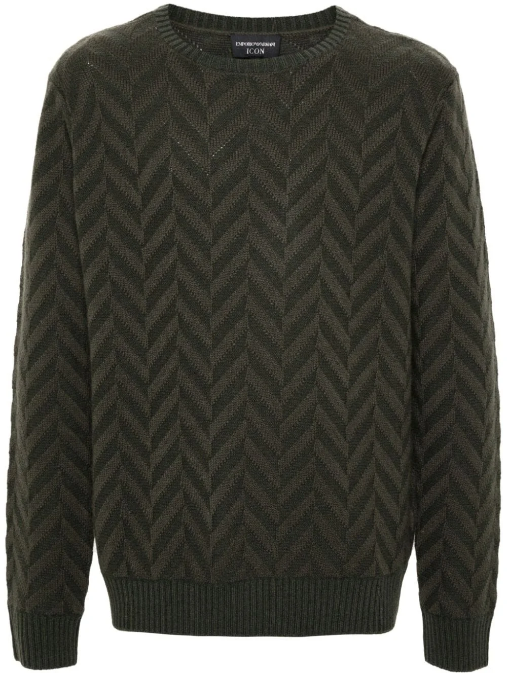 herringbone-pattern sweater - 1