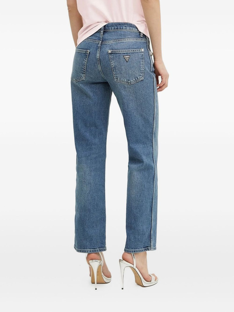 GUESS USA crystal-embellished five-pocket jeans outlook