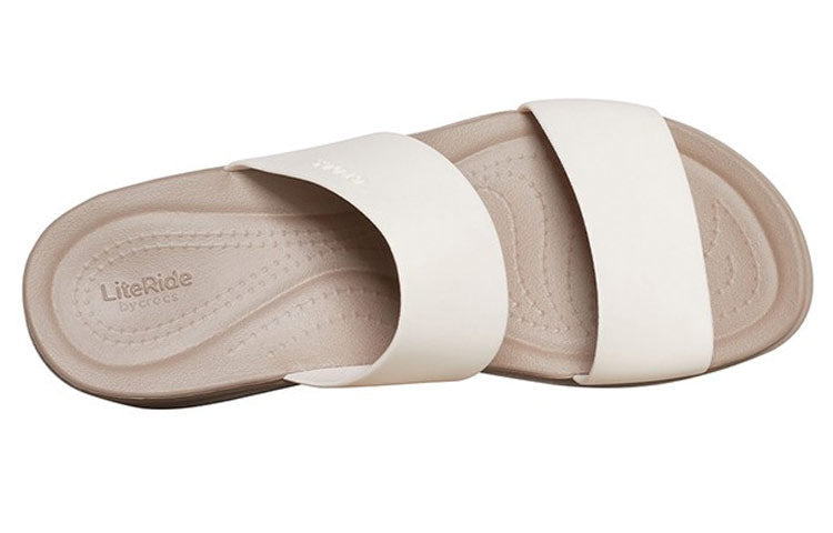 (WMNS) Crocs Brooklyn Lightweight Mushroom Gray Sandals 206219-16T - 4