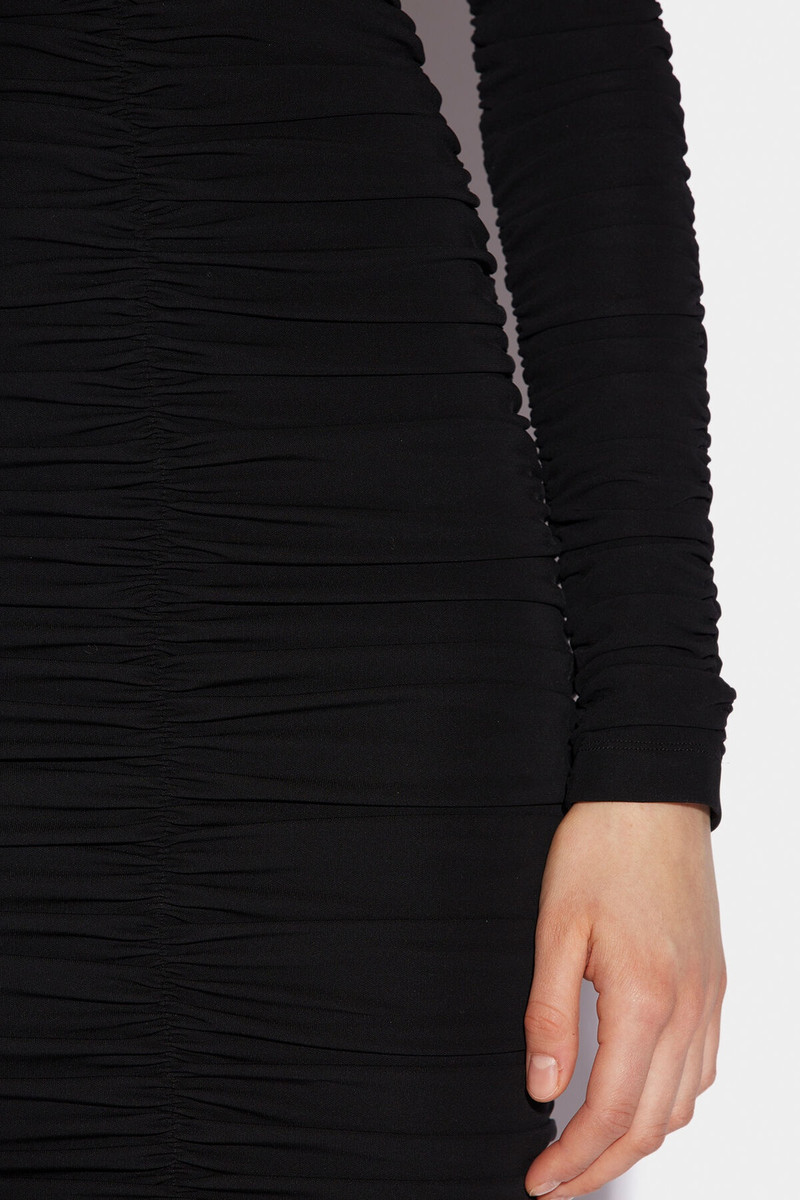RUCHED LONG SLEEVE MINI DRESS 5